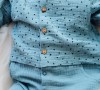 Комбинезон муслиновый для мальчика Арт. 3235 (серо-синий) - 6 Комбинезон муслиновый для мальчика Арт. 3235 (серо-синий) - 6